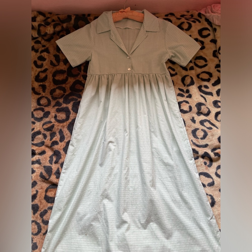 VINTAGE HANDMADE ADJUSTABLE GINGHAM DRESS